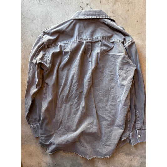 Aerie Gray Boyfriend Oversize Button Down (M)