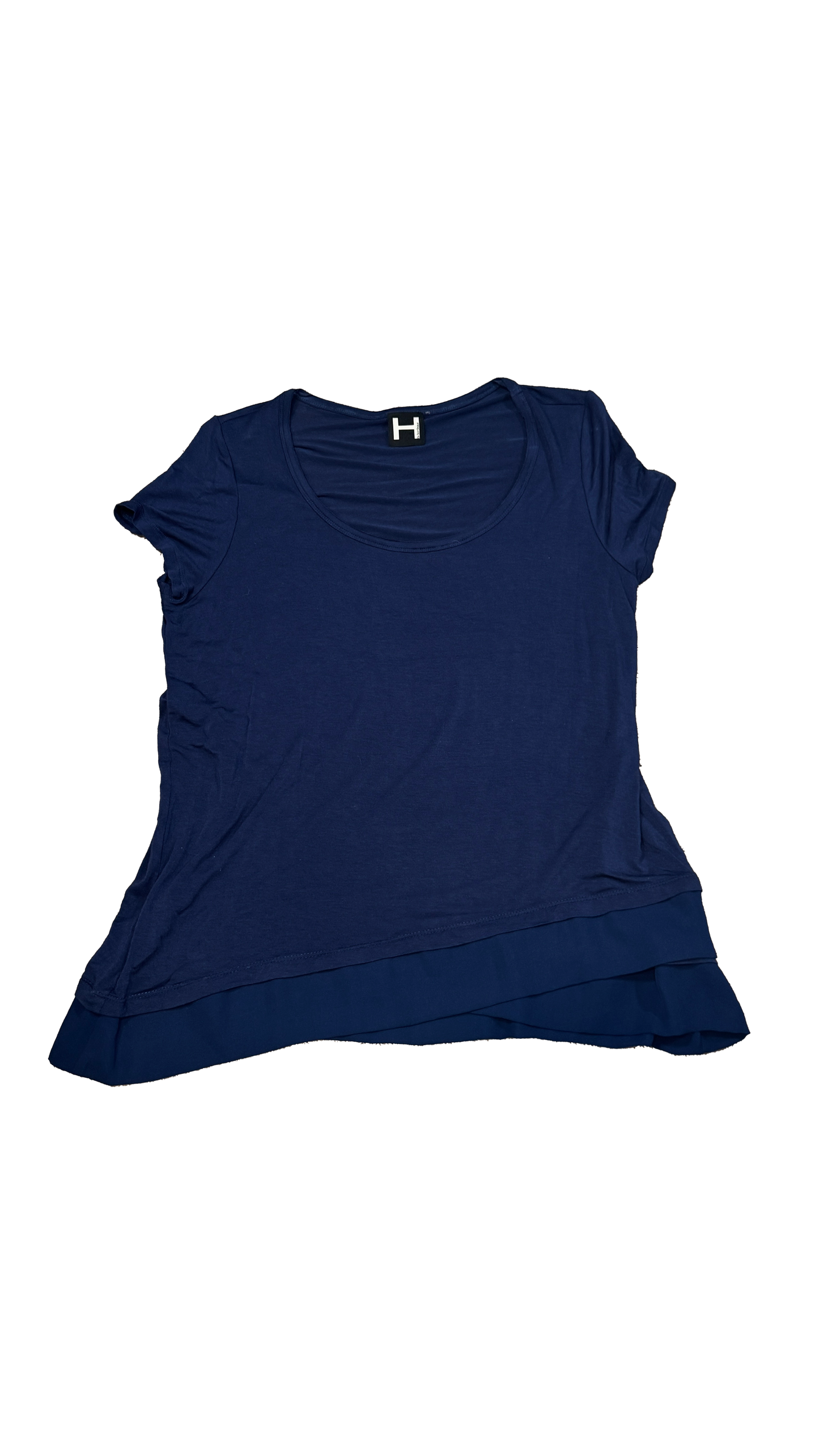 H by Bordeaux Layered Hem Tee - Size M