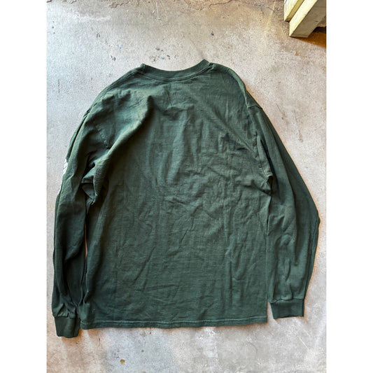 Columbia Green Long Sleeve T-Shirt Mountain Graphic (L)