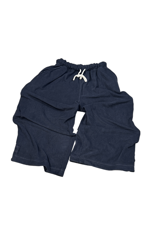 Free People Intimately Wait A Minute Wide-Leg Lounge Pants Navy Heather Combo Size Medium – cotton waffle knit wide-leg pull-on loungewear pants.